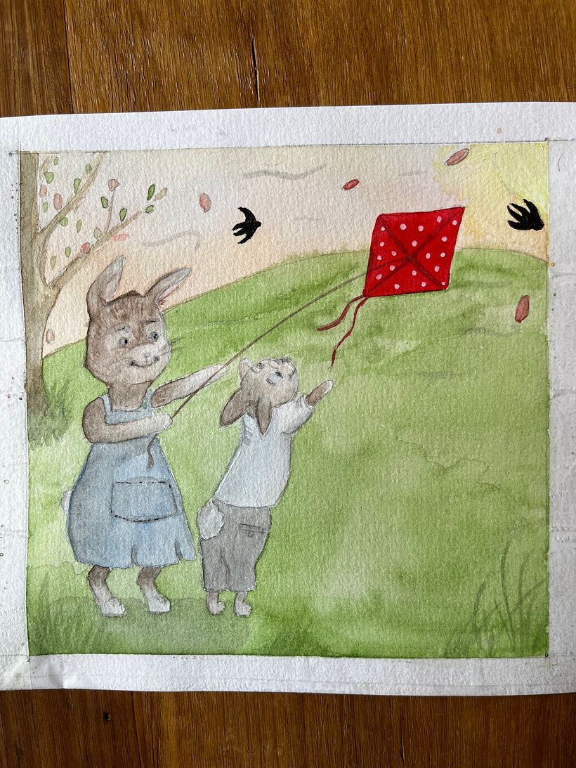 Completed painting