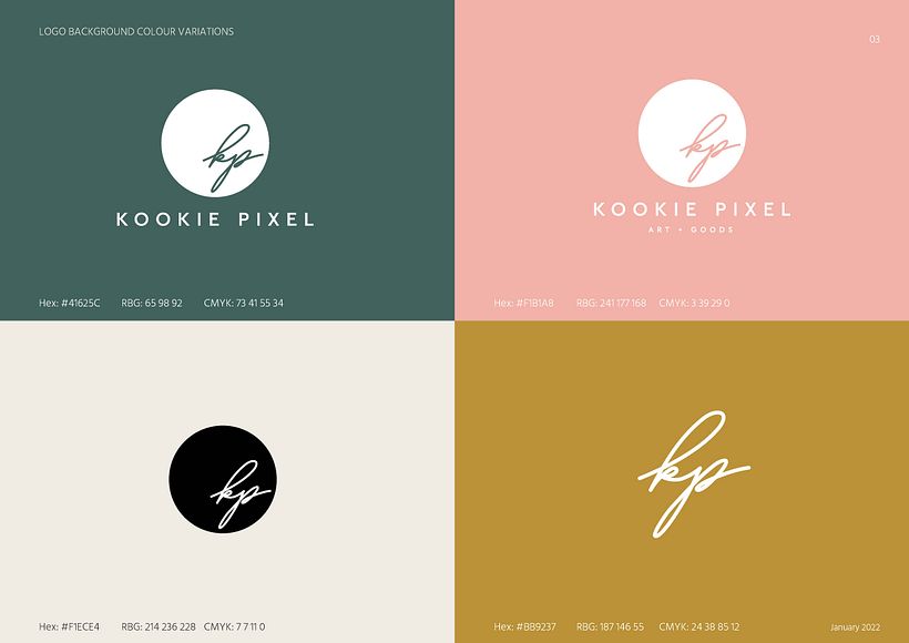 Logo on different coloured backgrounds