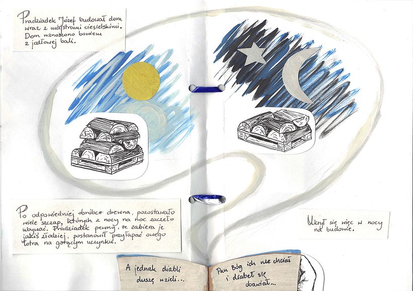 Złodziej we fraku : legenda łemkowska (projekt książki dziecięcej) 6