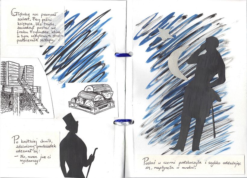 Złodziej we fraku : legenda łemkowska (projekt książki dziecięcej) 7
