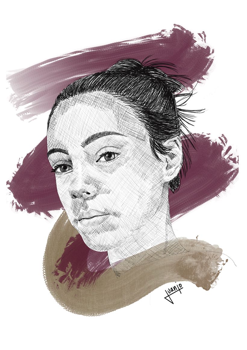 Mi Proyecto del curso: Retrato moderno con Procreate: estiliza a tu protagonista 4