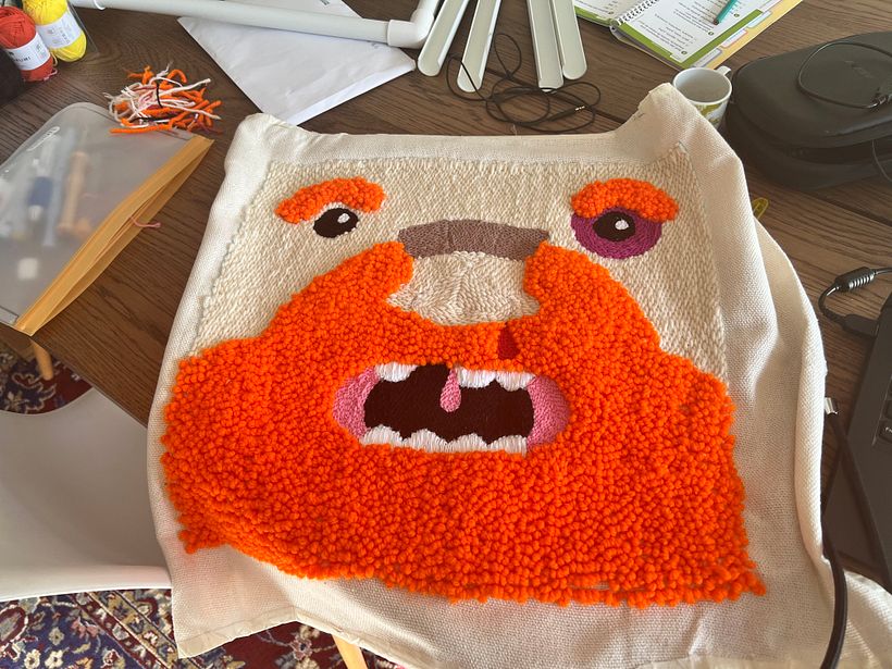 O projeto antes da costura.