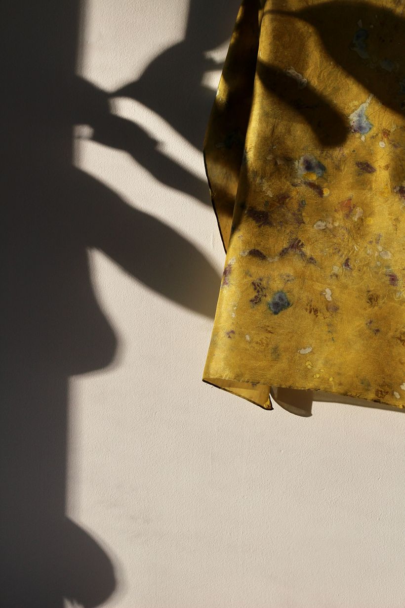 Bundle dyed silk scarves  - Teinture textile