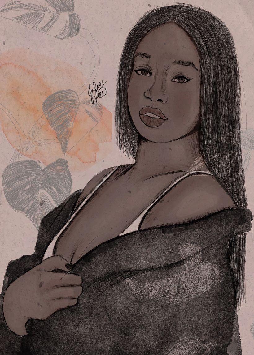 Meu projeto do curso: Retrato Ilustrado com Procreate 4