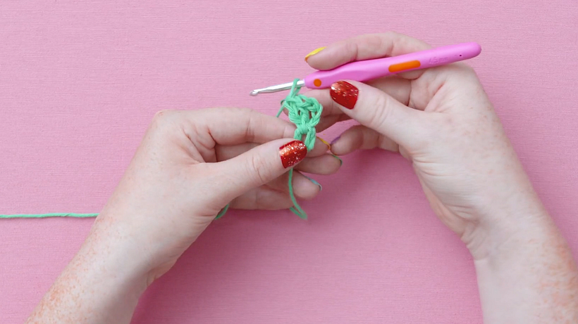 This is your first treble stitch
