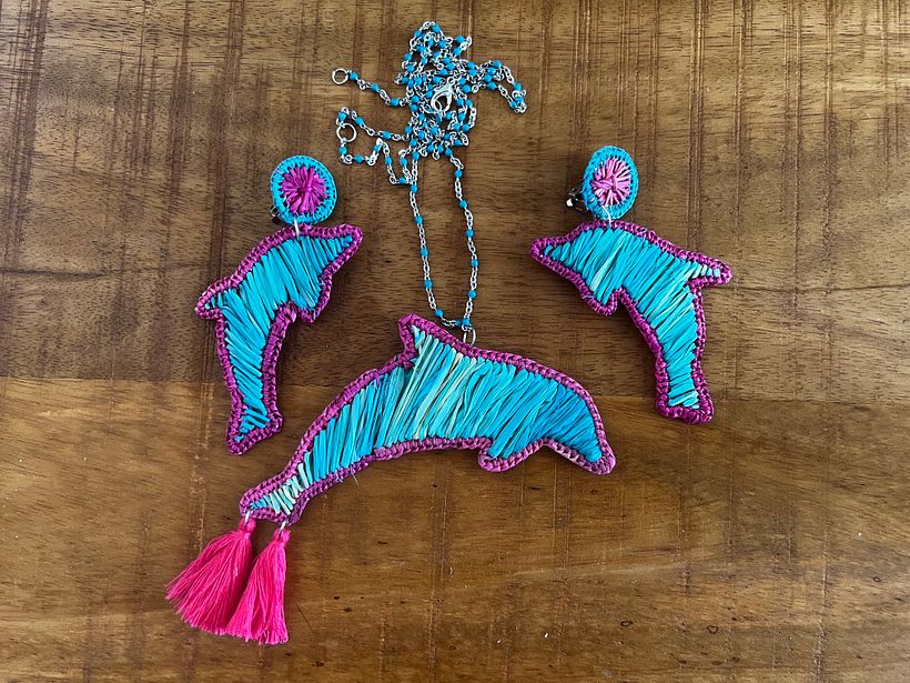 My project in Woven Jewelry with Natural Fibers course 1