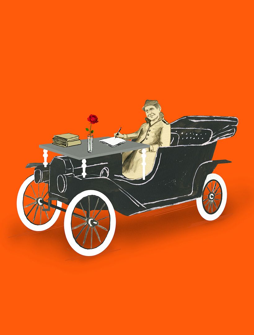 Die amerikanische Schriftstellerin Gertrude Stein schrieb gerne in ihrem Auto.