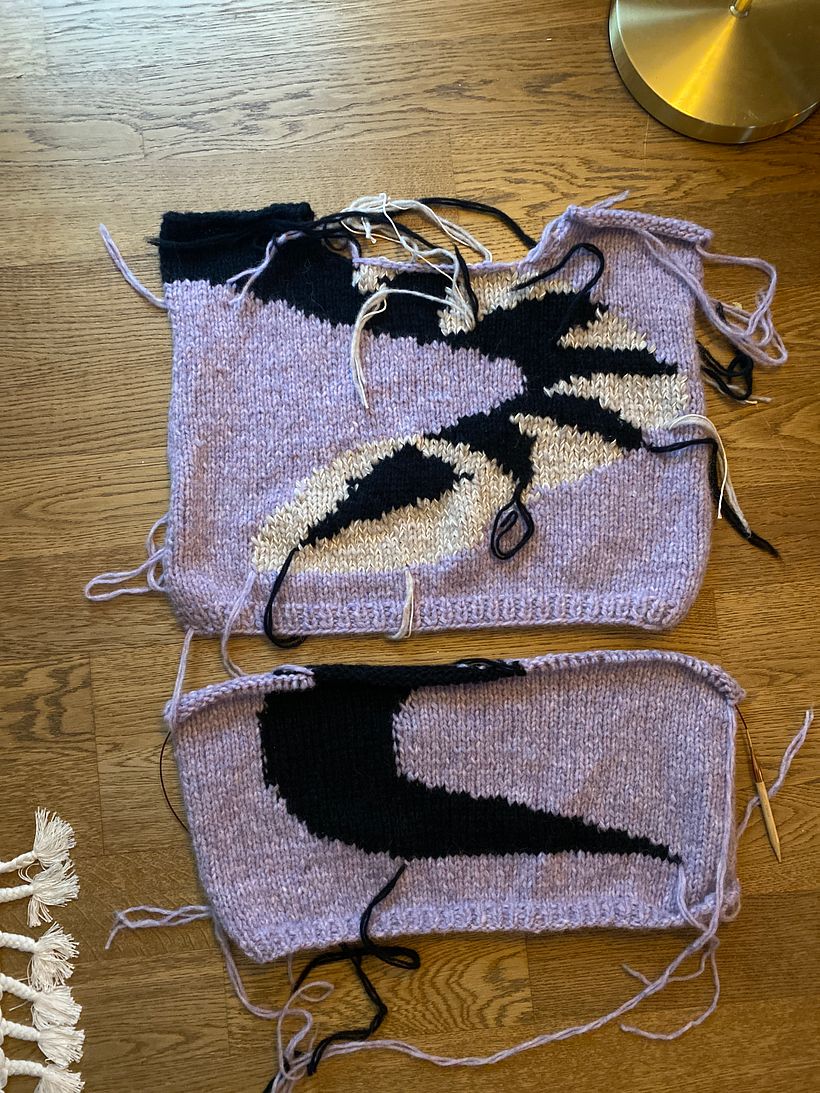 Finished front + 50% back