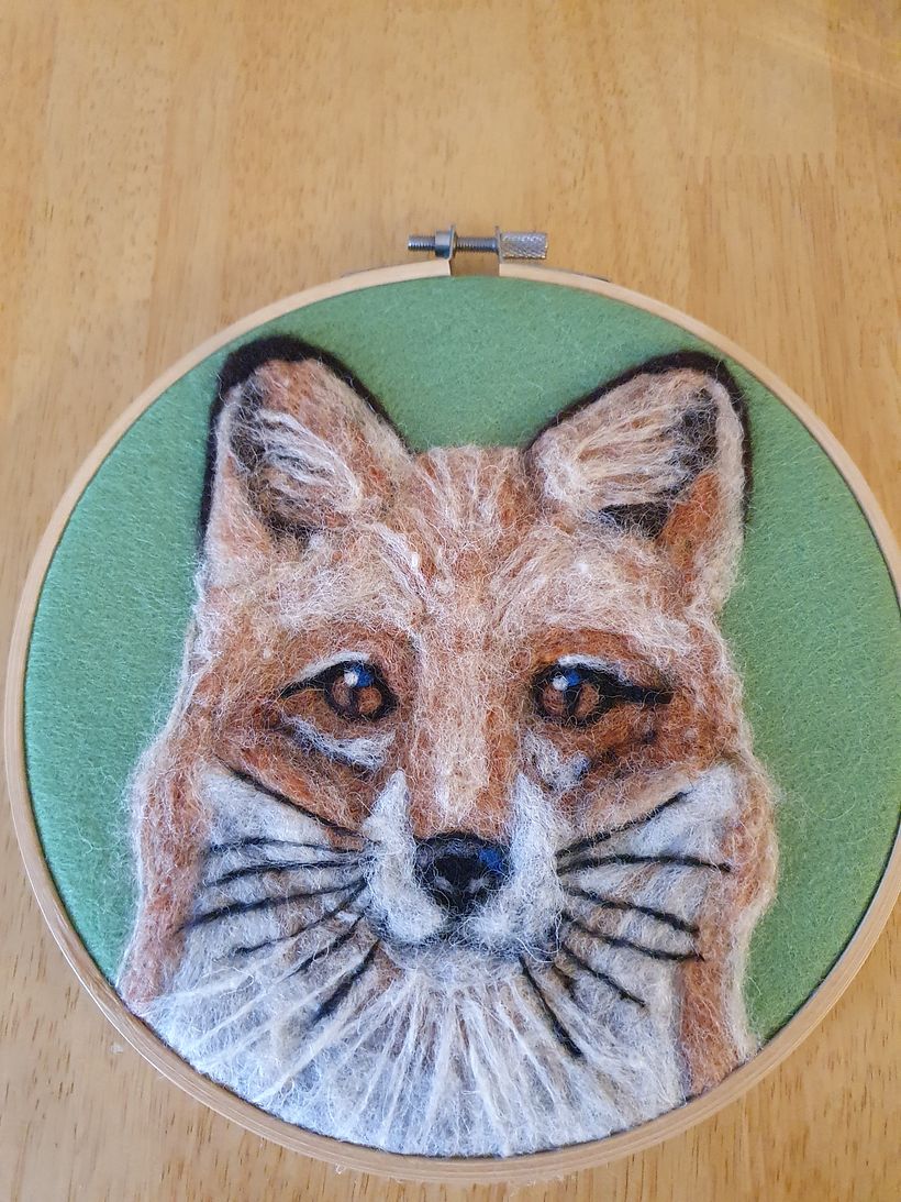 My project in Needle Felting: Paint Portraits with Wool course 1