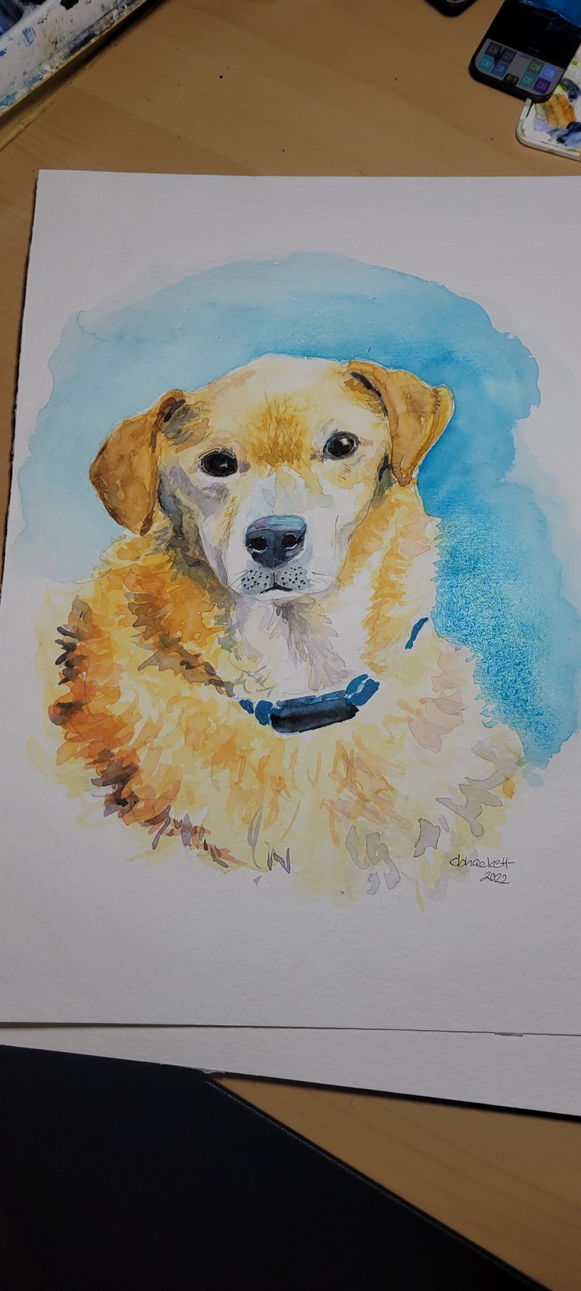 Wile E.-My project in Expressive Animal Portraits in Watercolor course 10