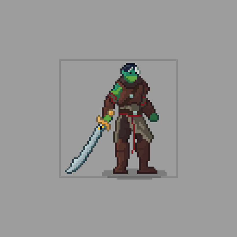 Big redesign of character, completed shading and additional detail.