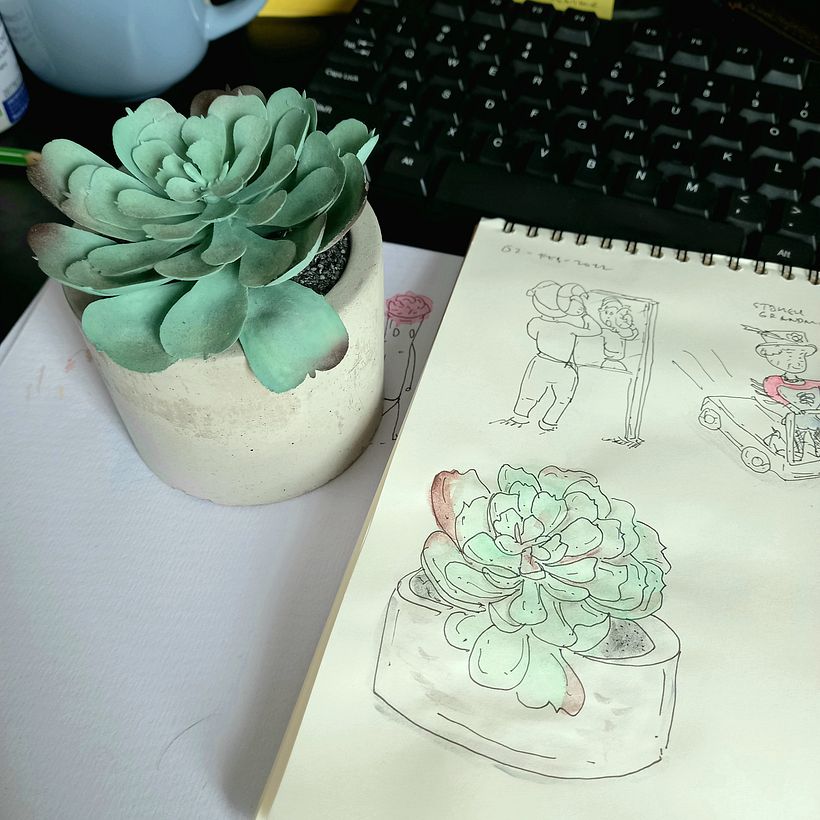 Botany Sketching (mind the zombie)