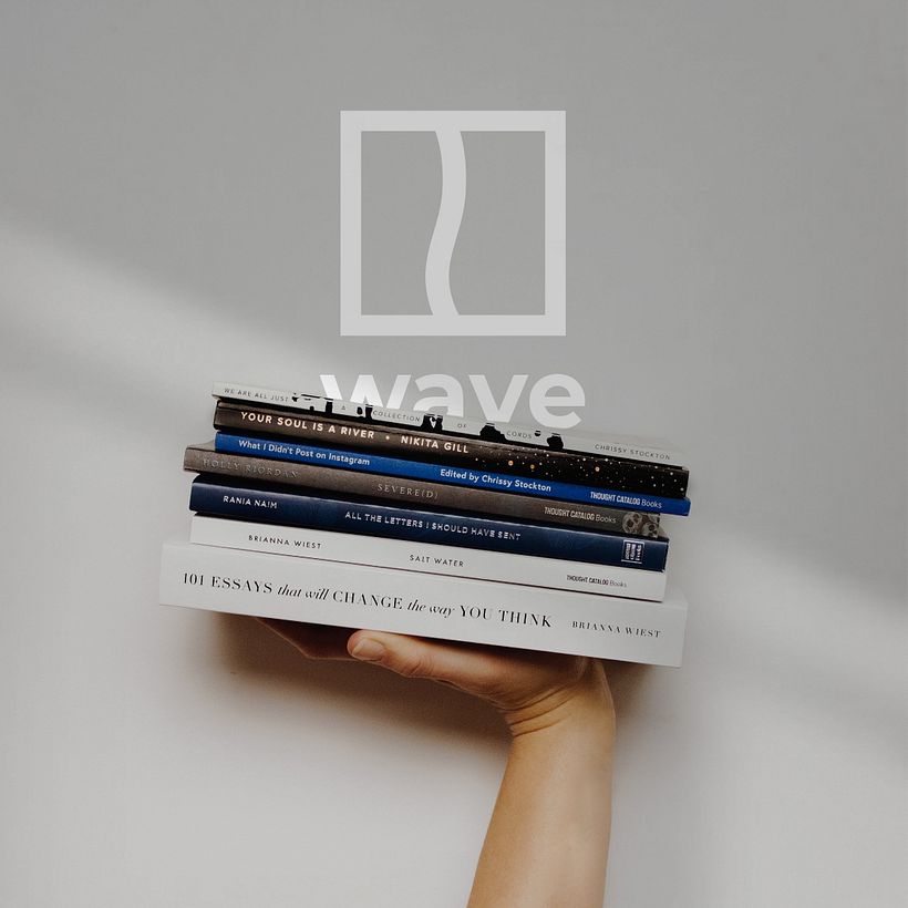 Editorial logo design - wave - Design graphique