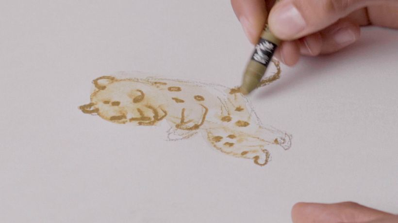 Water-soluble crayons.