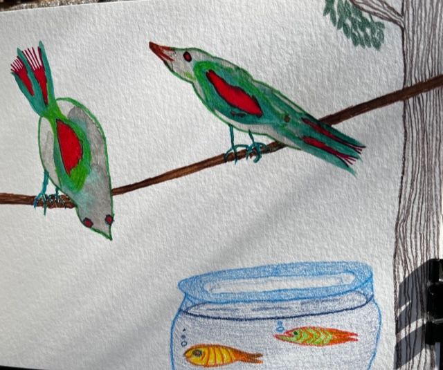 Rheba's final project in Creative Watercolor Sketching for Beginners course 4