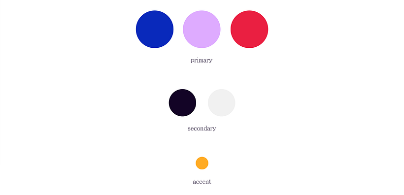 Color palette and hierarchy