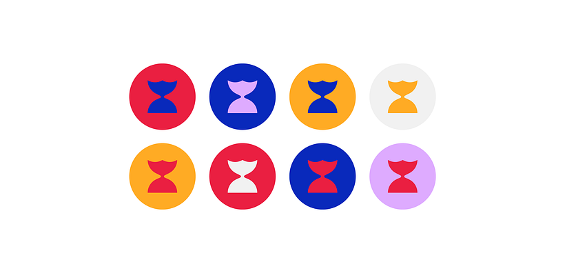 Trademark variations in the selected color palette