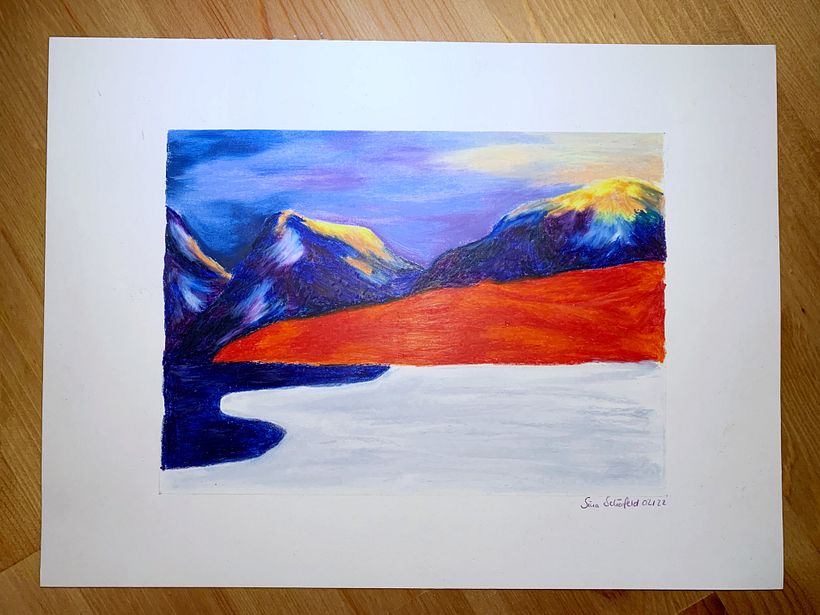 My project in Landscapes with Oil Pastels and Crayons: Playing with Light course 2