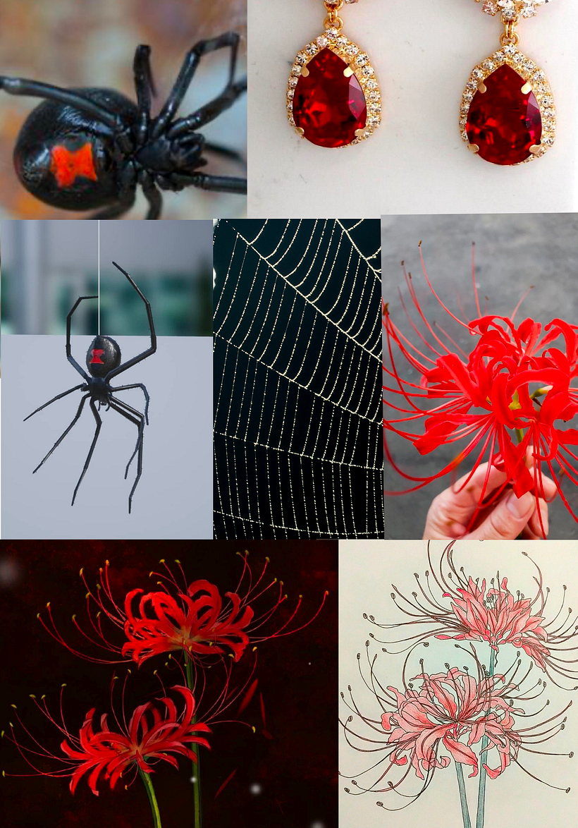 Mood board with references of what i wanted to add.