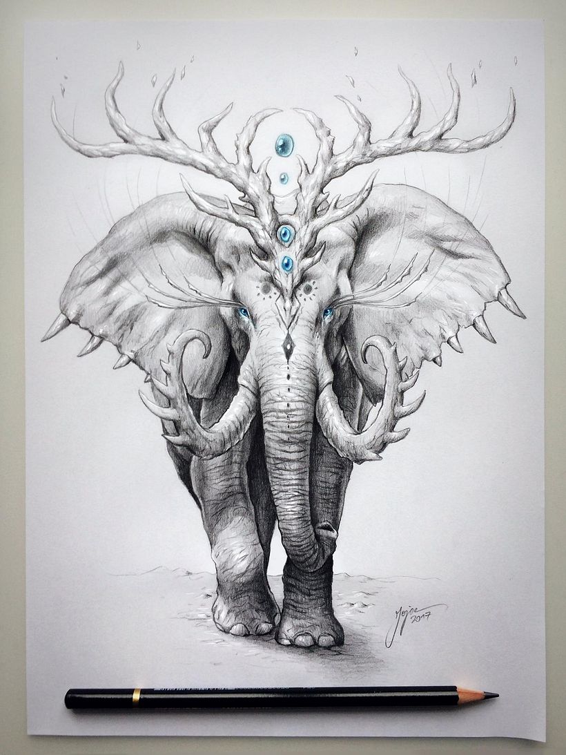 Souls of Nature pencil drawings series Domestika