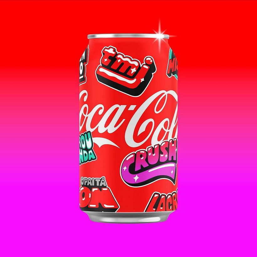 Stickers criados por Leandro Assis para Coca-Cola