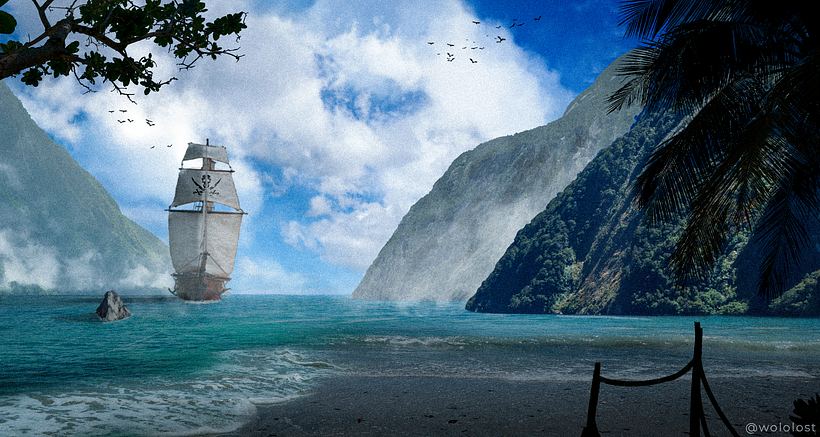 Pirate Island Matte Painting