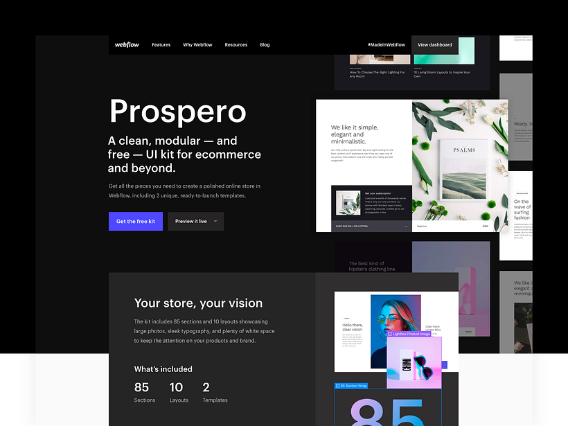 Prospero UI Kit (for Webflow) 2
