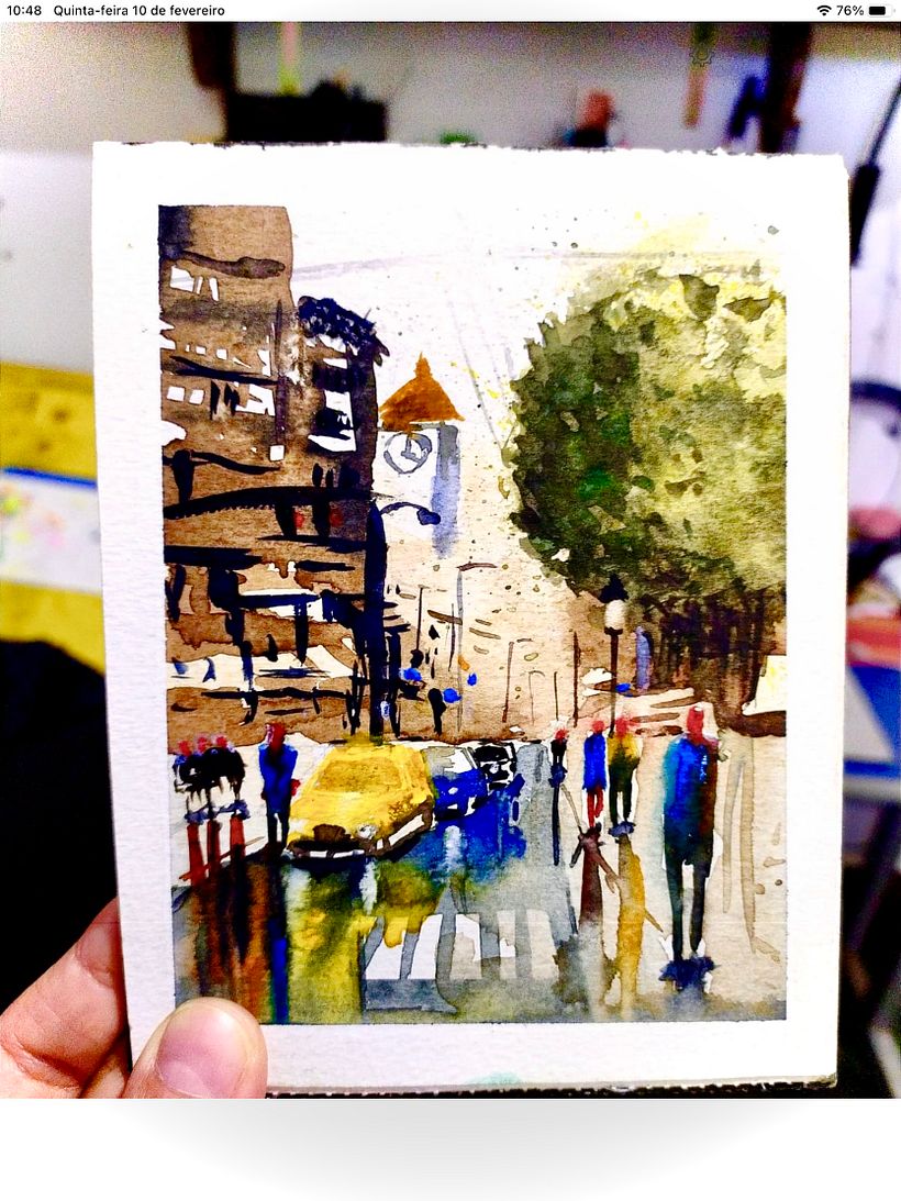 Grafite e Aquarela em Papel Canson Montval celulose 300g  