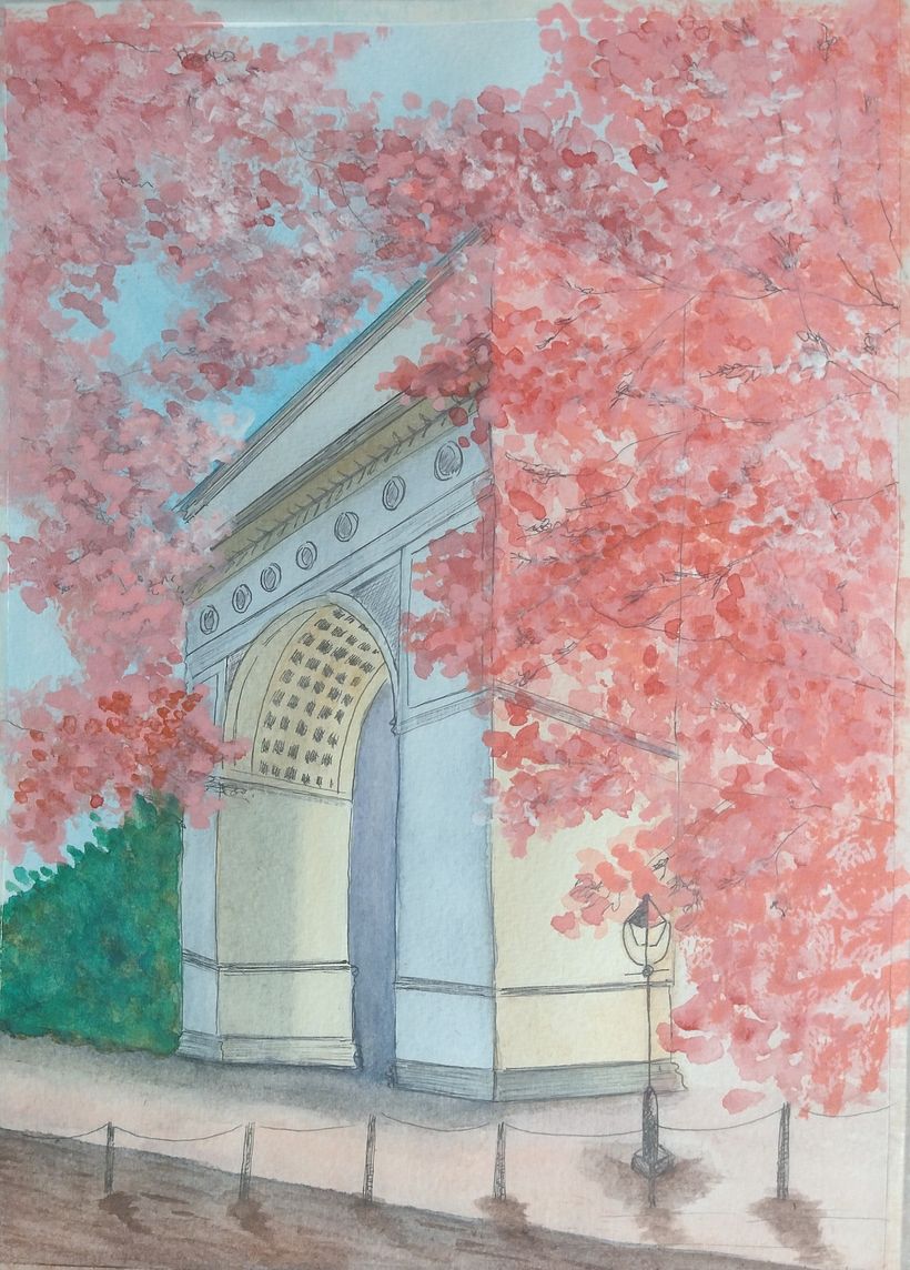 Mi Proyecto del curso: Dibujo arquitectónico con acuarela y tinta 1