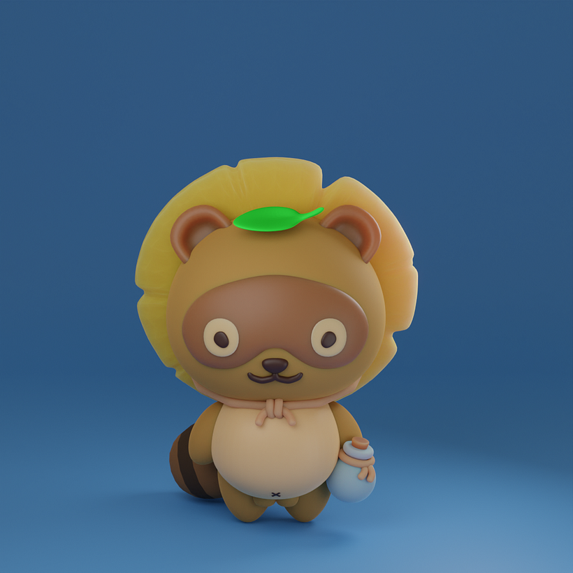 Tanuki rendered with cycles