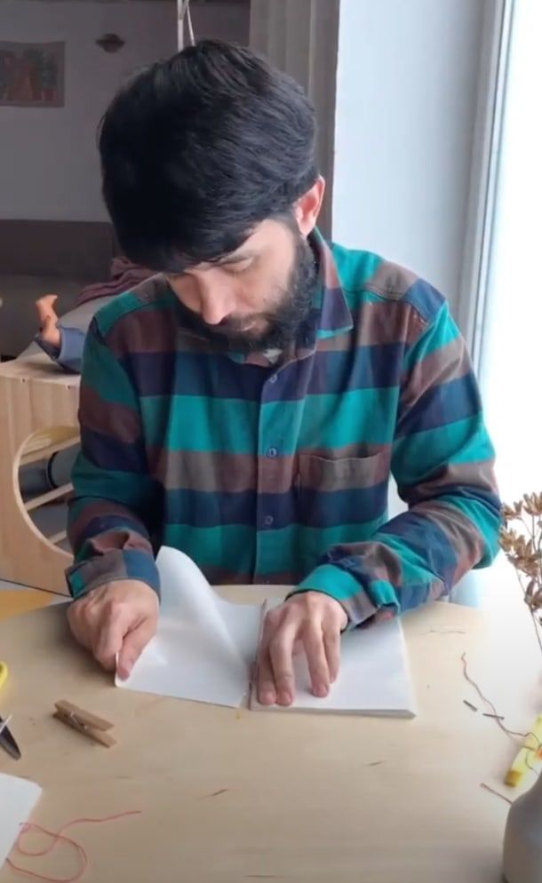 Corte a folha de rascunho