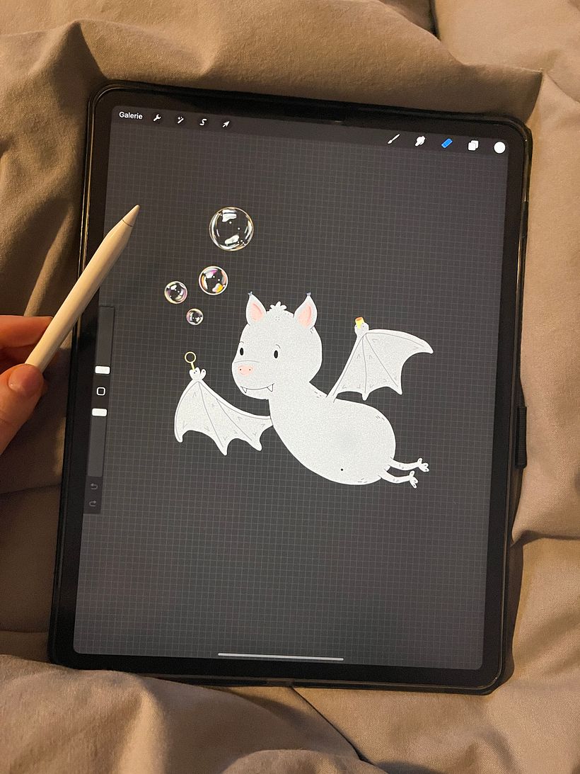 einzelnes, freigestelltes Motiv in Procreate