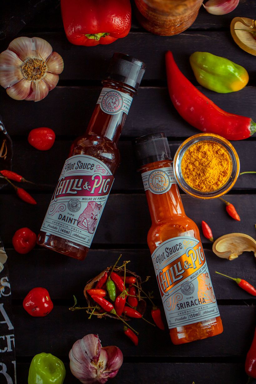 Chilli & Pig Hot sauce - Line Label 5
