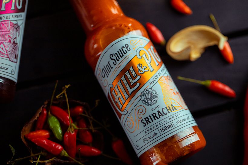 Chilli & Pig Hot sauce - Line Label 1