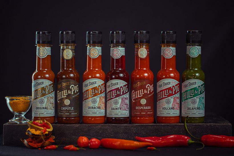 Chilli & Pig Hot sauce - Line Label 7