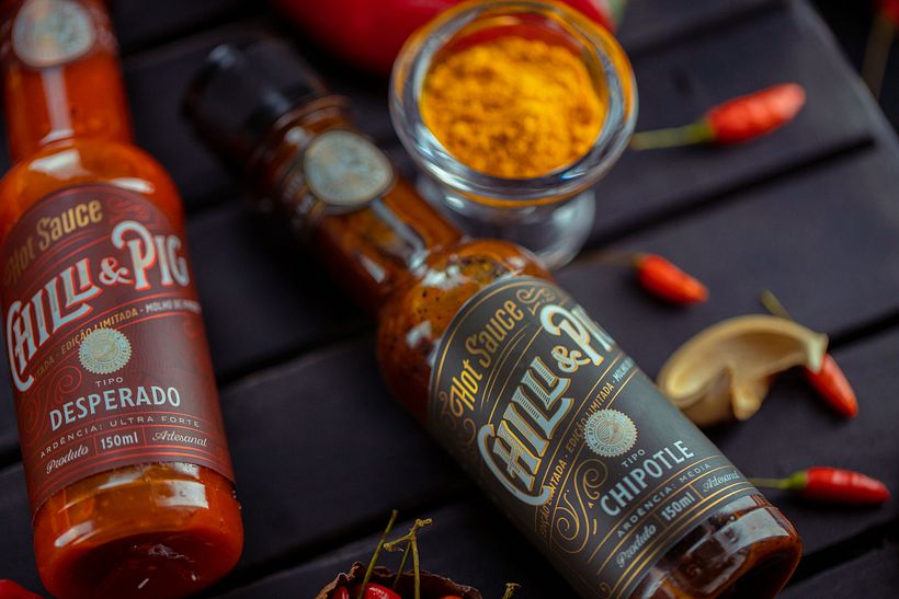 Chilli & Pig Hot sauce - Line Label 6