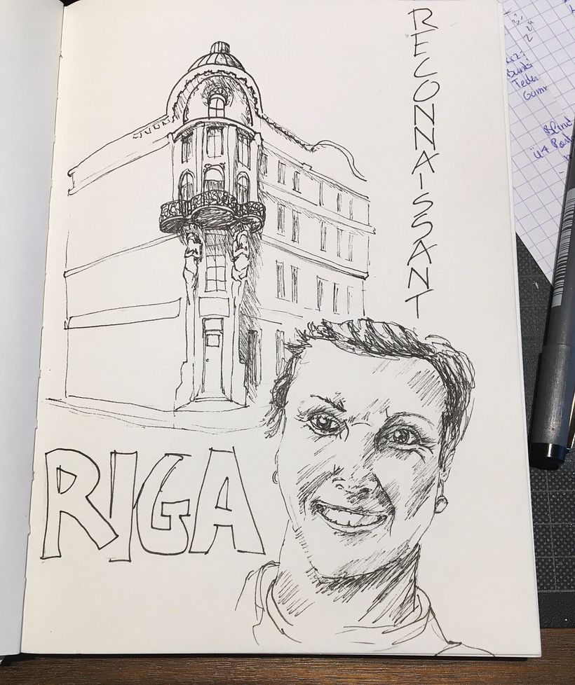 Sketching Architektur Riga 1