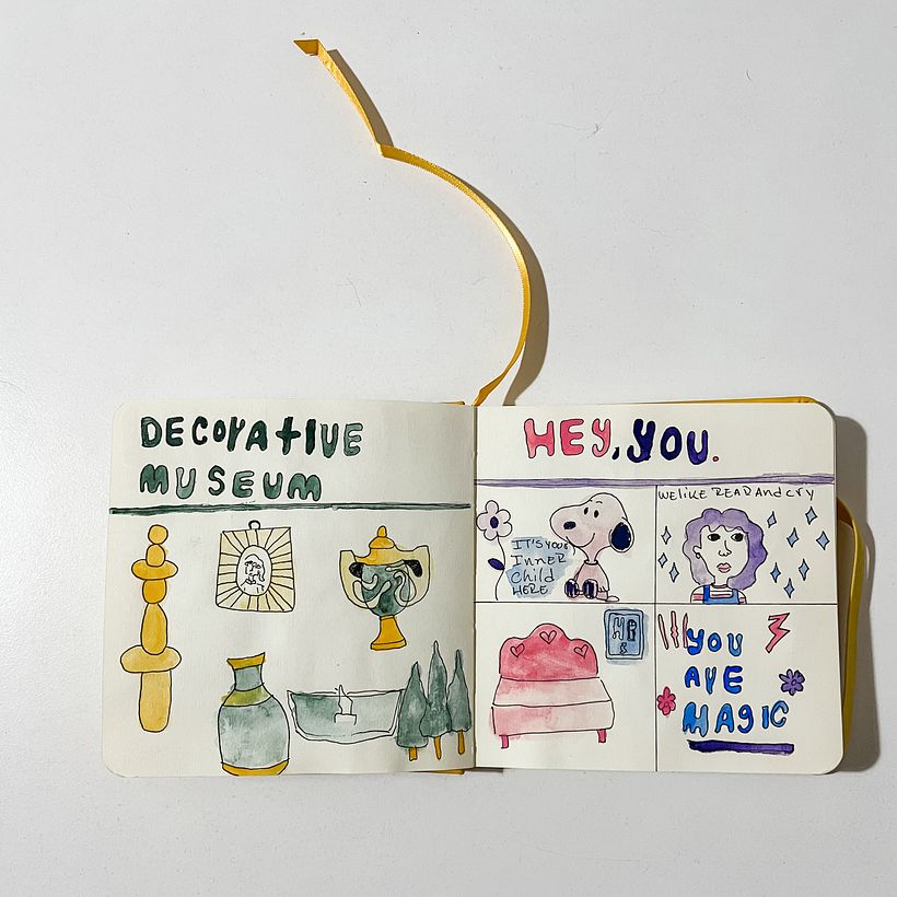 Paseo por el museo de arte decorativo y mensaje a mi yo de la infancia con acuarelas