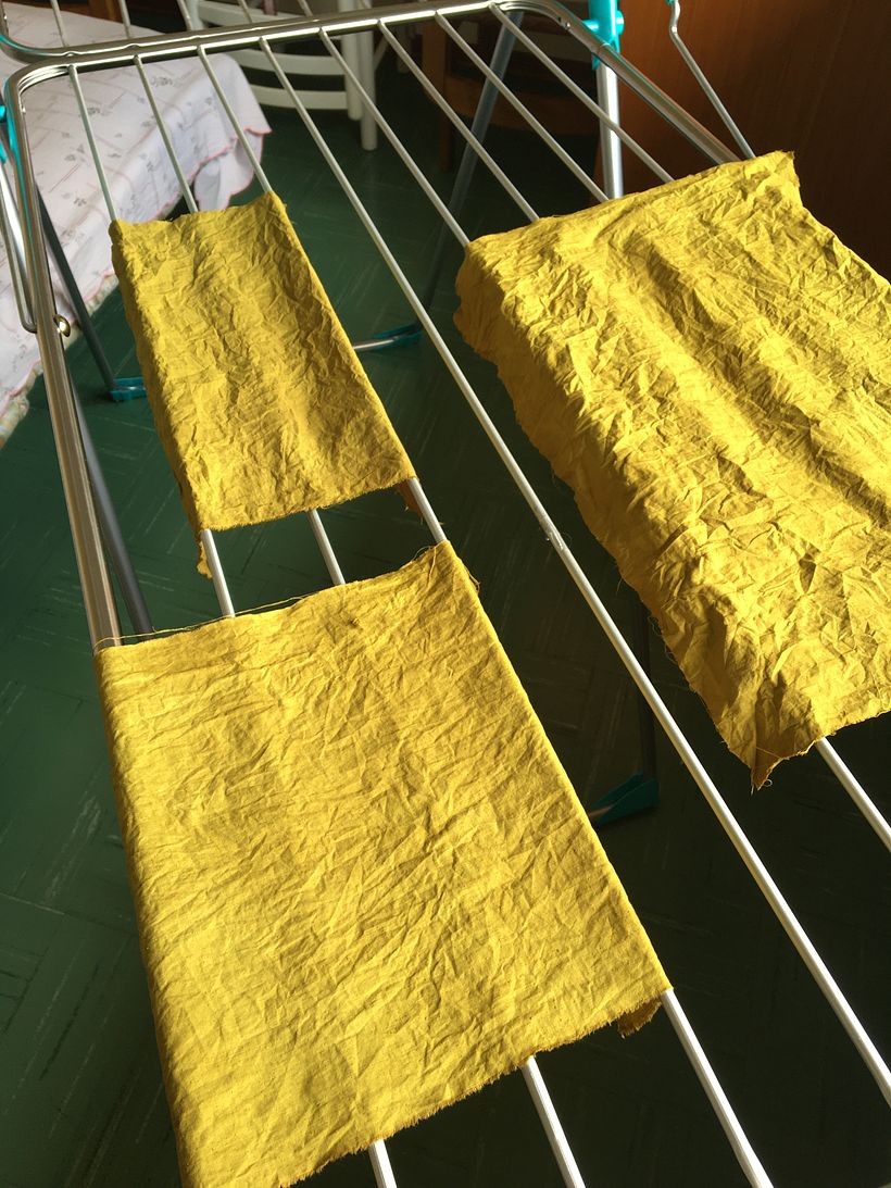 My curtain made from naturally dyed plants and recycled textile 5