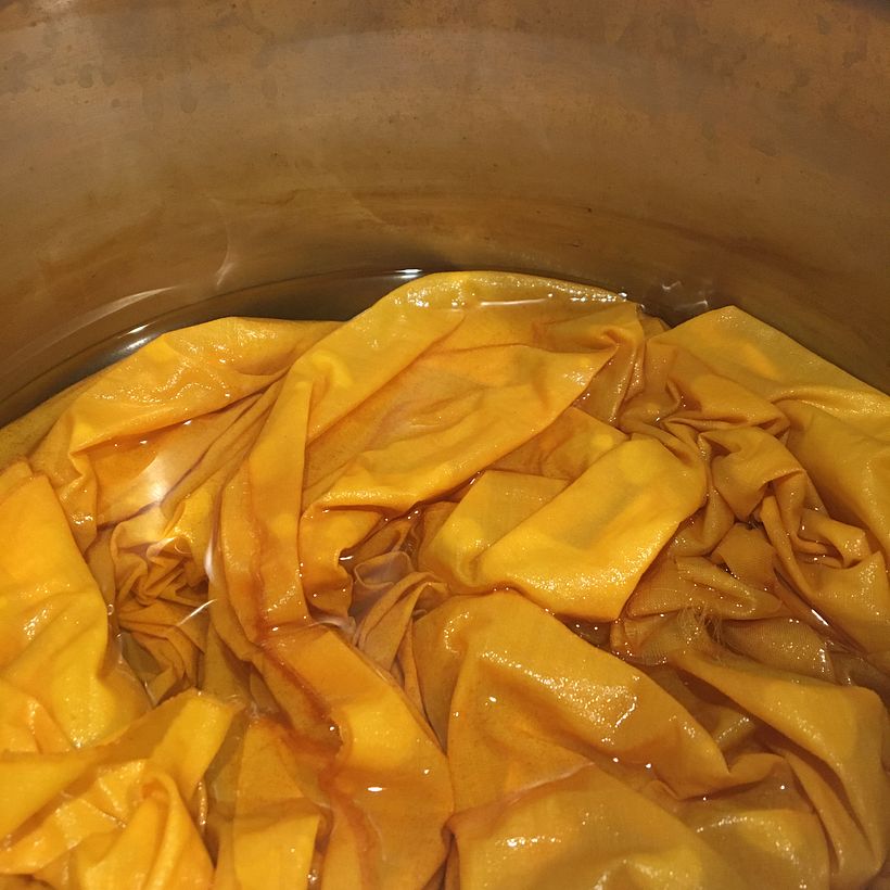 My curtain made from naturally dyed plants and recycled textile 6