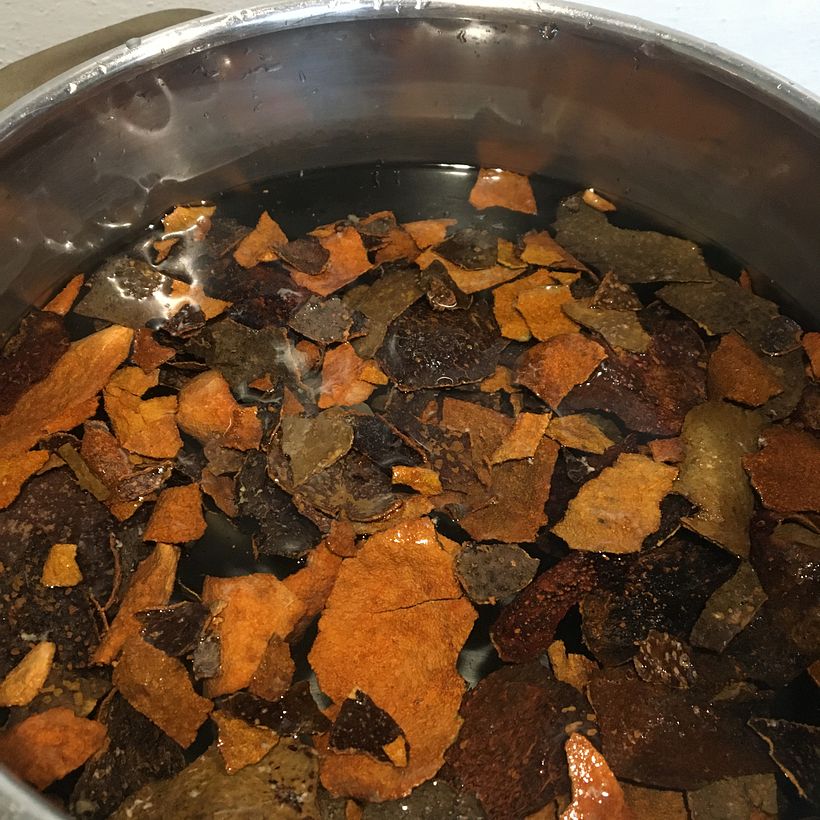 My curtain made from naturally dyed plants and recycled textile 7