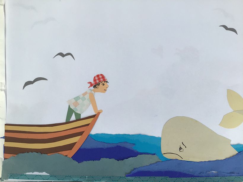 Collage mit buntem Papier, Seite 1/2