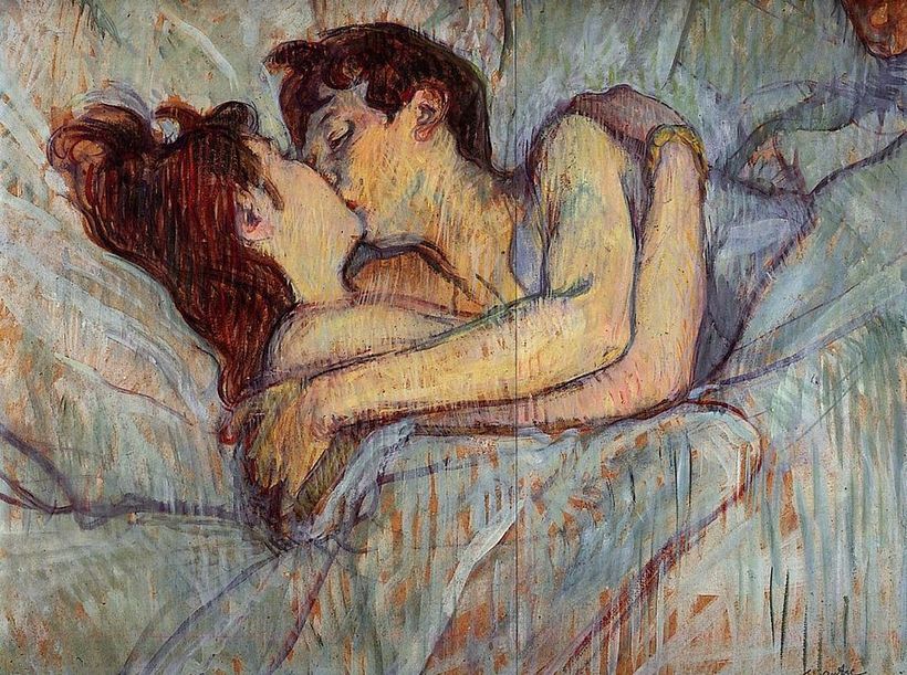 Au lit : le baiser, Henri de Toulouse-Lautrec