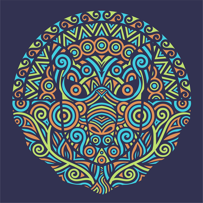 Alpaca in Geometric Pattern Design course - Design