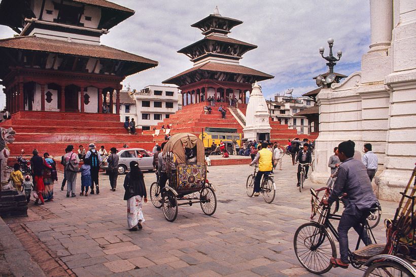 Centro antigo de Kathmandu, capital do Nepal. Seu surgimento remonta ao séc. XII.