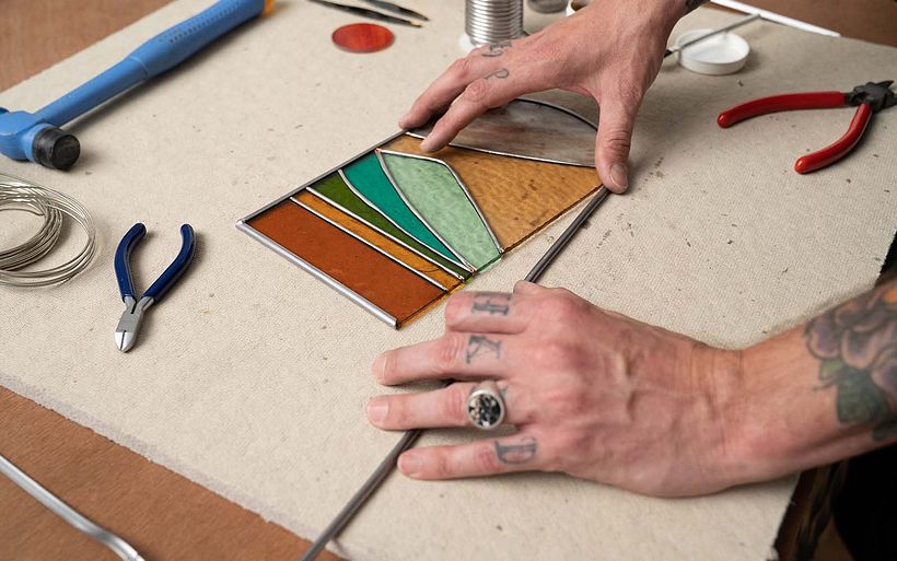 In his course, Jarod demonstrates the framing process for a small landscape piece.