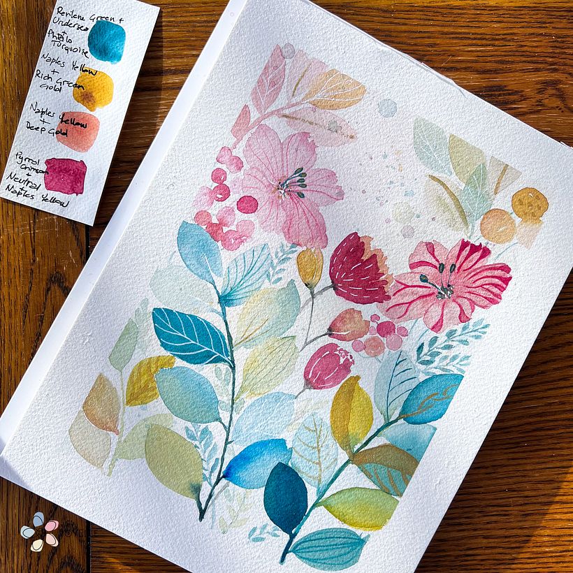 My project in Artistic Floral Watercolor: Connect with Nature course 2