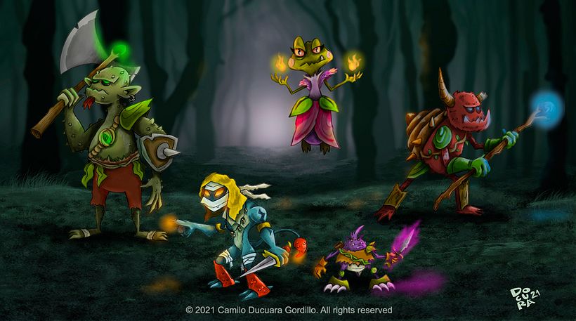 Los 5 Monstruos Guerreros mágicos del Bosque  8