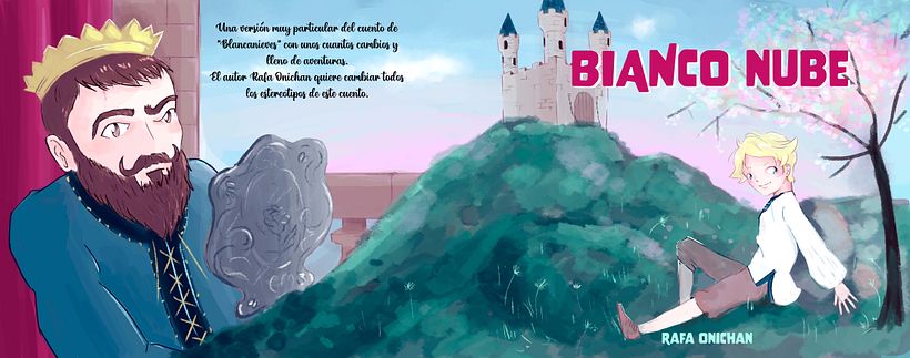 Esta es mi ilustración final, que sería también la portada y la contraportada del libro.