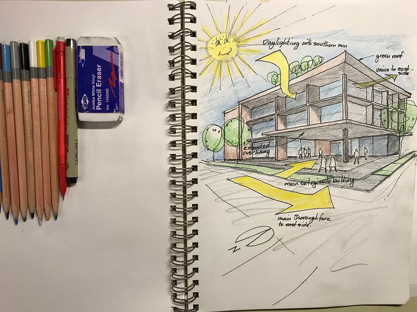 My project in Architectural Drawing: From Imagination to Conceptualization course 9